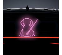 Nouiroy Autocollant réfléchissant pour pare-brise arrière de voiture - Autocollant amusant pour pare-brise arrière de voiture - Autocollant amusant pour essuie-glace arrière de voiture (violet, creux)