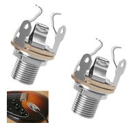 Nouiseuns Lot de 2 prises jack de sortie mono de 6,35 mm pour guitare électrique, prise d'entrée de guitare améliorée, prise jack 6,35 mm 1/4 pour guitare basse Strat Tele