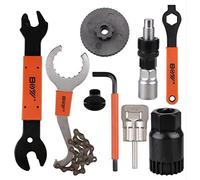 NOUJEN Kit d'outils de réparation de vélo,dissolvant de pédalier de vélo, Outil pour enlever la Cassette de vélo, démontage du pédalier pour vélo travaux de Montage et de réparation