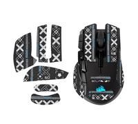 NOUKAJU Bande antidérapante pour souris Corsair IRONCLAW RGB - Couverture complète - Auto-adhésif - Résistant à la transpiration - Kit de mise à niveau professionnel - Noir