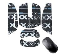 NOUKAJU Bande antidérapante pour souris de jeu sans fil Lamzu Atlantis Mini 4K - Couverture complète - Kit de mise à niveau professionnel prédécoupé et résistant à la transpiration (noir)