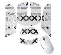 NOUKAJU Bande antidérapante pour souris de jeu sans fil Lamzu Thorn - Couverture complète - Auto-adhésive prédécoupée - Résistante à la transpiration - Kit de mise à niveau professionnel (blanc)