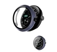 NOUKAJU Coque de protection pour Google Pixel Watch 4 de 45 mm, film en verre trempé 9H intégré, polycarbonate rigide, facile à installer, protecteur d'écran pour montre intelligente Google Pixel