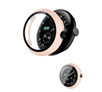 NOUKAJU Coque de protection pour Google Pixel Watch 4 de 45 mm, film en verre trempé 9H intégré, polycarbonate rigide, facile à installer, protecteur d'écran pour montre intelligente Google Pixel