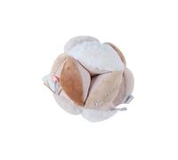 NOUKIE’S - Balle de préhension - Développement Moteur et sensoriel - 12 Coussinets Doux - Motricité Fine et Coordination - Tons écru, Beige et Caramel - Ø 15 cm - Dès la Naissance