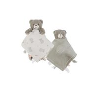 NOUKIE’S - Doudou Jour et Nuit Orso en Veloudoux® Kaki et Gaze de Coton Bio - Double Visage éveil/Sommeil - Idéal pour structurer Les repères de bébé
