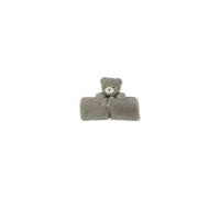 NOUKIE’S - Doudou XXL Orso 50x50 cm en Veloudoux® Taupe/écru - Grand Doudou Plat Moelleux - Lien de Transport - Personnalisable prénom - Dès la Naissance