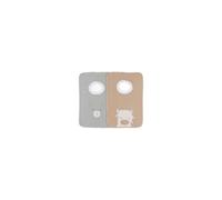 NOUKIE’S - Lot de 2 bavoirs éponge Funny - Beige - Avec scratch doux et détail sonore intégré - Idéal repas bébé dès la naissance - Confortable et pratique