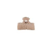 NOUKIE’S - Ma première Couverture Orso 50x50 cm en Veloudoux® Beige Taupe/écru - Doudou Plat épais et Moelleux - Lien de Transport - Personnalisable prénom - Dès la Naissance