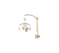 NOUKIE’S - Mobile Musical en Bois Rose Lily & Fluffy - Mélodie Brahms Lullaby - Rotation Automatique - Mobile Musical pour Lit Bébé - Idéal pour Endormir et Rassurer - Cadeau Naissance