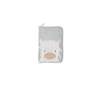 NOUKIE’S - Protège carnet de santé bébé - Orso brodé - Fausse fourrure douce - Fermeture éclair et poche plastifiée - Idée cadeau naissance