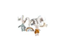 NOUKIE’S - Spirale d’Activité pour Bébé - Vert - Tiga, Stegi & Ops - Doux avec Animaux en Peluche - À accrocher sur Poussette, Siège-auto ou Lit - Développe les sens - Cadeau Naissance