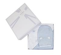 NOUKIES Boîte Cadeau Set de Bain Bleu Cocon/Blanc 25 x 8 x 34 cm