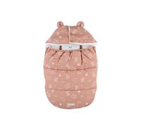 Noukie's - Chancelière Bébé Déperlante Caramel - Nid d’Ange Imperméable et Coupe-Vent - Doublure Sherpa Chaude - Compatible Nacelle, Siège Auto et Poussette 3/5 Points