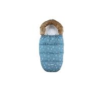 NOUKIE'S - Chancelière déperlante Bleue - Coupe-vent - Doublure chaude pour l'hiver - Bébé - Compatible poussette et siège auto - 6 à 36 mois - Motif Jungle - Anti-dérapant - 80x50 cm