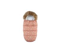 NOUKIE'S - Chancelière déperlante Rose - Coupe-vent - Doublure chaude pour l'hiver - Bébé - Compatible poussette et siège auto - 6 à 36 mois - Motif Jungle - Anti-dérapant - 80x50 cm