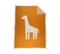 NOUKIE'S - Couverture en Jacquard - Girafe Tiga - Ocre - 100 x 140 cm