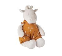 Peluche small Tiga en Veloudoux et mousseline de coton BIO, beige/ocre