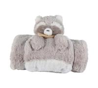 Noukie's - Doudou XXL pour Bébé - Taupe - Raton Laveur Raku - Peluche avec Couverture - Cadeau Naissance
