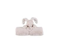 NOUKIE'S - Doudou XXL pour Enfant - Beige - Lapin Moka - Peluche avec Couverture - Cadeau Naissance