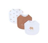 NOUKIE'S - Lot de 3 bavoirs - Mousseline - Éléphant - 3 à 18 mois
