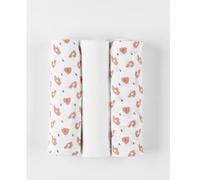 Noukie's - Lot de 3 Langes Bébé 70x70 cm - Allaitement - Bavoir épaule - Lange pour Change - Couverture légère bébé - Pare Soleil Poussette - Doudou - Accessoire maternité