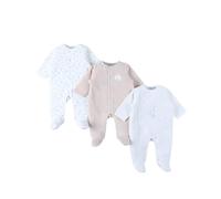 NOUKIE'S - Lot de 3 Pyjamas - Fleurs et Éléphants - Taille 1 Mois