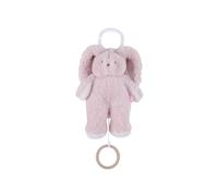 NOUKIE'S - Peluche Musicale 20 cm pour bébé - Anneau en Bois - sans Piles - Jouet Nomade Compact pour Voyage, Poussette - Cadeau de Naissance - Lapin Rose Rosie