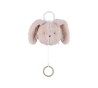 NOUKIE'S - Peluche Musicale Nomade 20 cm - Lapin Rosie Rose avec Anneau et accroche pour Poussette, Voiture- Éveil Musical - Cadeau Bébé