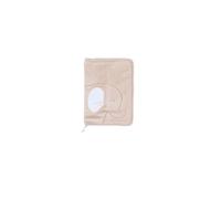 Noukie's - Protège Carnet de Santé Bali l'éléphant - Veloudoux - Taupe - Fermeture éclair et poche plastifiée - Cadeau naissance - Protection Universelle pour Carnet