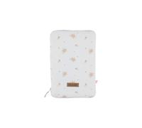 Noukie's - Protège Carnet de Santé Bébé en Mousseline Blanche - Protection Universelle pour Carnet Santé et Documents - Cadeau Naissance Pratique et Doux