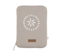 Protège carnet de santé plumes de lune Beige