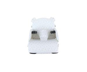 NOUKIE'S - Rehausseur Fleurs Bébé de 9 mois à 3 ans Chaise Enfant avec Dossier et Coussin- Léger, Pliable et Nomade - Harnais, Sécurité - Imperméable, Déhoussable et Lavable - Max 13 kg - Voyage