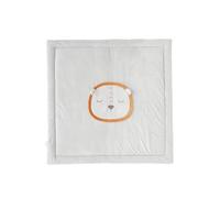 NOUKIES Tapis de jeu Babou le Lion - 75 x 95cm - Veloudoux - Gris clair