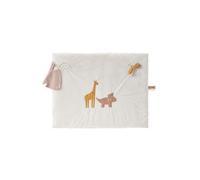 Noukie's - Tapis de jeu Pospie - 75 x 95cm - Veloudoux - Écru/rose poudré