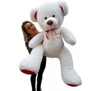 Nounours en peluche énorme Teddy Bear 75+85 blanc-rouge-b Multicolore G