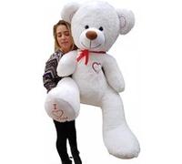 Nounours en peluche énorme Teddy Bear 75+85 blanc-rouge Multicolore G