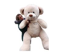 Nounours En Peluche Énorme Teddy Bear 75+85 Crème-Marron