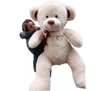 Nounours En Peluche Énorme Teddy Bear 75+85 Crème-Marron