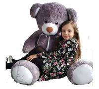 Nounours En Peluche Énorme Teddy Bear 75+85 Gris