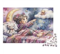 Nounours et Les étoiles Puzzle 1000 Pièces Adultes Et Enfants,Jeu Éducatif, Premium,Casse-tête,Déco Murale,Dès 14 Ans,Anti-Stress,Détente,Défi 70x50cm