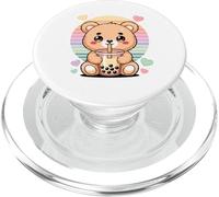 Nounours Mignon Bubble Tea Boba Amour Arc en Ciel PopSockets PopGrip pour MagSafe