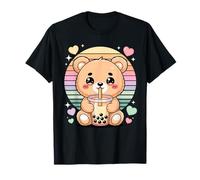 Nounours Mignon Bubble Tea Boba Amour Arc en Ciel T-Shirt