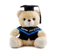 Nounours Personnalisé 2024, Cadeau de fin D'études pour elle et lui avec Texte, Nounours de fin D'études Comme Cadeau de fin D'études Personnalisé le jour de la Remise des Diplômes (20cm-Texte)