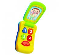 Nounours Téléphone Mobile plastique 14cm sur batterie avec son avec lumière sur carte 11x20x5,5cm 18m+