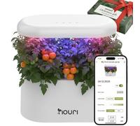 Nouri Application de jardin intelligent à 5 capsules pour cuisiniers à domicile | avec salade ancienne | Système de culture hydroponique | Lampes de culture LED | Kit de jardinage d'herbes aromatiques