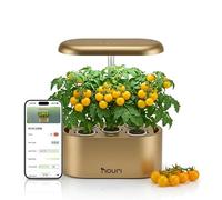 Nouri Application de jardin intelligent à 5 capsules pour cuisiniers à domicile | avec salade ancienne | Système de culture hydroponique | Lampes de culture LED | Kit de jardinage d'herbes aromatiques