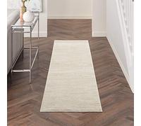 Nourison Essentials Tapis de Couloir intérieur/extérieur 0,6 cm x 3 m, Beige Ivoire, 0,6 cm d'épaisseur, Facile à Nettoyer - Ne perd Pas Ses Poils pour Chambre à Coucher, Salon, Salle à Manger,