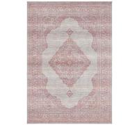 Nouristan Asmar Tapis de Salon - Orient Touch - Motif Floral - Tissu Plat - pour Salle à Manger, Salon, Chambre à Coucher - Rouge Grenade - 160 x 230 cm