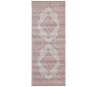 Nouristan Asmar Tapis de Salon - Orient Touch - Motif Floral - Tissu Plat - pour Salle à Manger, Salon, Chambre à Coucher - Rouge Grenade - 80 x 200 cm